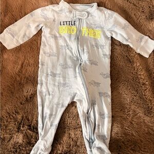 Carter's Gray and Yellow Little Brother Footie